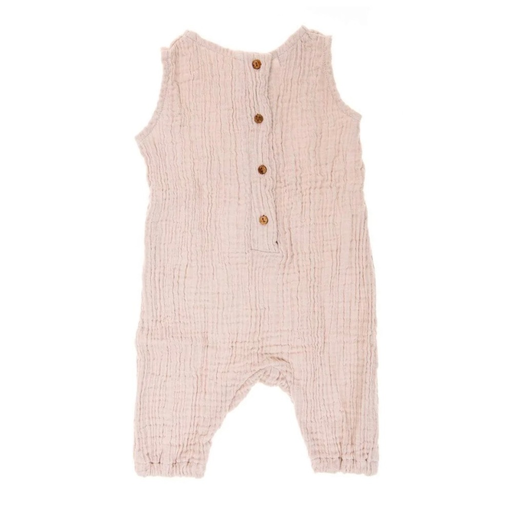NWT Beba Bean Muslin Romper in Pink